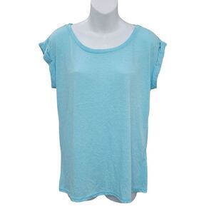 2/$20 Ardene Plain Baby Blue Top Blouse Size: Large
